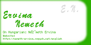 ervina nemeth business card